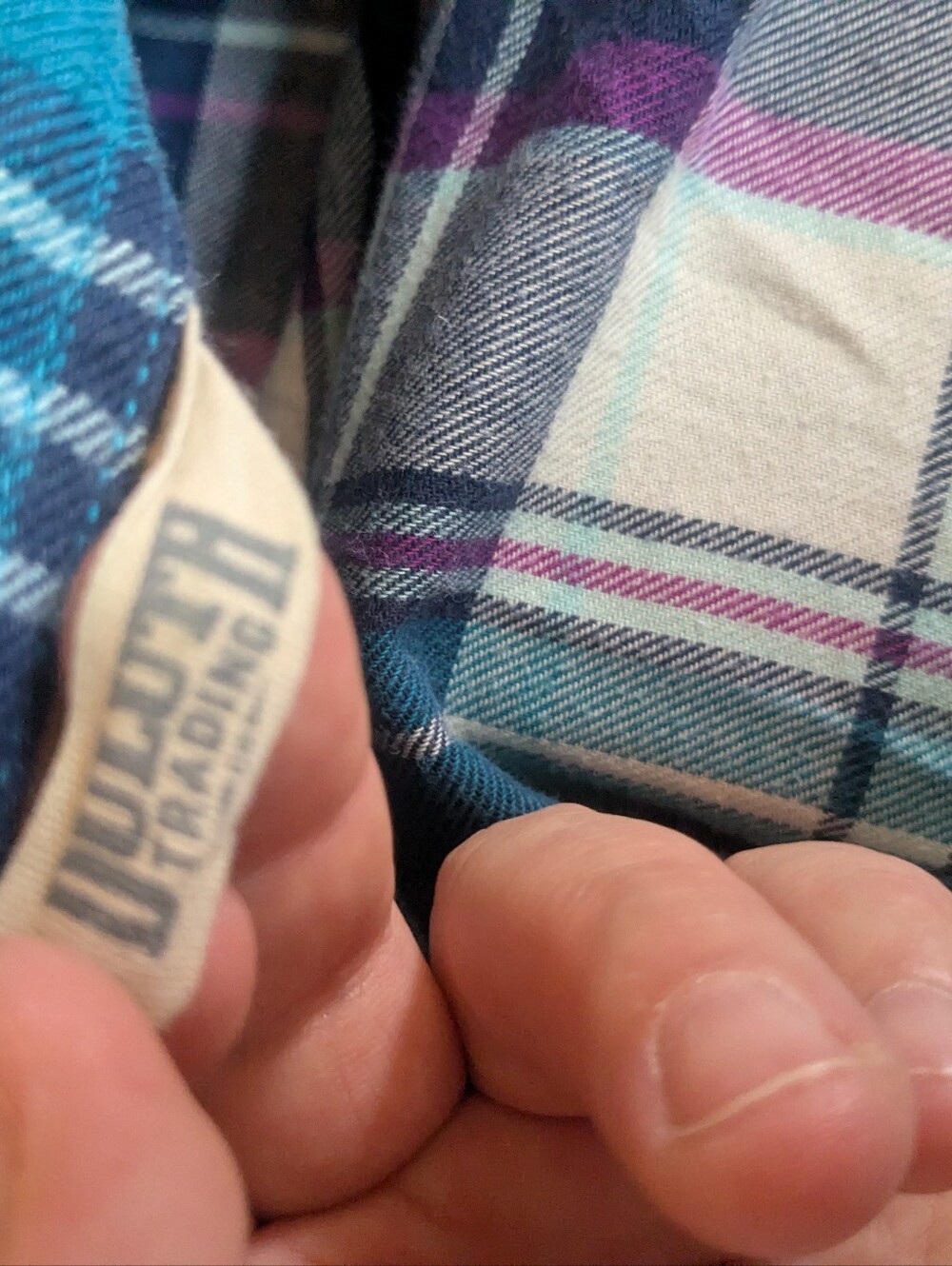 Duluth Trading Company Ladies Medium Plaid Multicolor Button Down Long sleeve - Picture 6 of 7